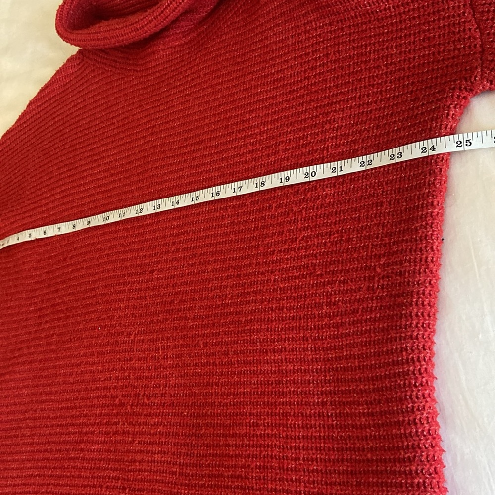 Pilcro Red Ribbed Cowl Neck Sweater - Picture 10 of 14